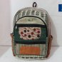 Pure Hemp Multi Pocket Canvas Backpack Handmade Nepal with Laptop Sleeve, Bag