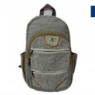 Pure Hemp Natural Light Greay Color Backpack Handmade Nepal with Laptop Sleeve
