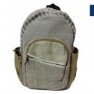 100% Hemp Natural Color Backpack Handmade Nepal with Laptop Sleeve - School Bag