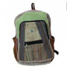 100% Pure Hemp Multi Color Backpack Handmade Nepal with Laptop Sleeve - Fashion