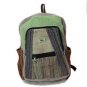 100% Pure Hemp Multi Color Backpack Handmade Nepal with Laptop Sleeve - Fashion