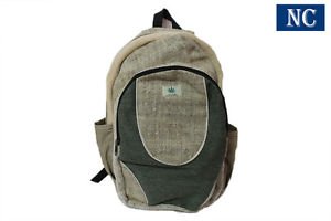 Natural Hemp Canvas Backpack with Laptop Sleeve - Fashion Cute Travel School Bag