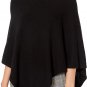 100% Cashmere Poncho - Colour 'Black' Pashmina - Hand Made in Nepal By Pure Hima