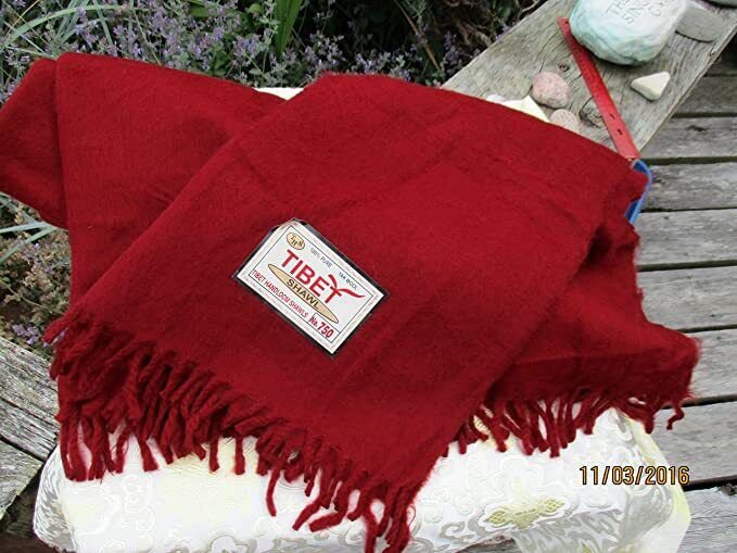 Lhamo Soft & Warm 100% Yak Wool Buddhist Meditation Shawl - Handmade in Nepal