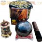 Hand Beaten C Root Chakra Tibetan Meditation Yoga Singing Bowl 3 Inch Set