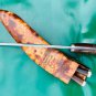 13.5 inch blade cheetlange leather rosewood full tang blocker handle khukuri