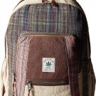 100% Pure Himalayan Hemp Multi Pocket Backpack (THC Free) with Laptop Sleeve