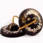 Meditation Mantra Etching Bronze Tingsha Cymbal-Hand Tuned & Crafted in Nepal