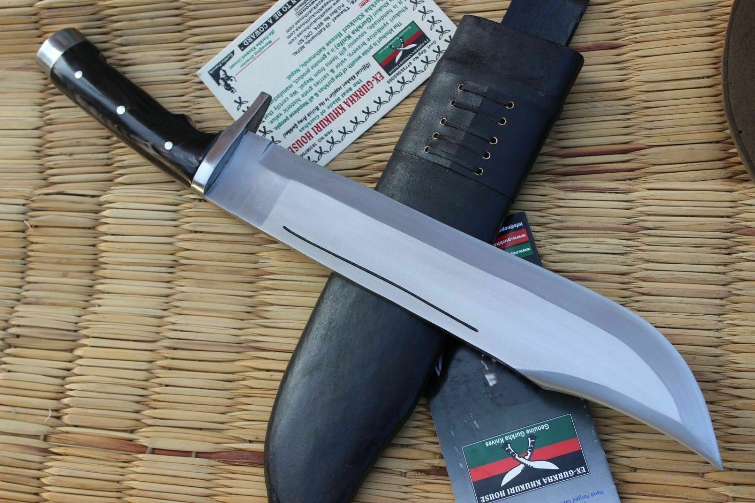 16" Hand Forged Full Tang Blade Bowie knife , EGKH Nepal Khukuri Machete Knives