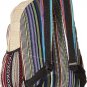 Large Organic Hemp Multi Pocket Backpack with Laptop Sleeve, Bohemian Hippie