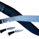 18.5" Traditional Sirupate 2 Chira(fullers) Kukri/Shot Knife, Gurkha Hunting