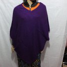100% Cashmere Poncho - Colour 'Purple' Pashmina Poncho - Hand Made in Nepal