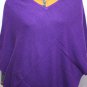 100% Cashmere Poncho - Colour 'Purple' Pashmina Poncho - Hand Made in Nepal
