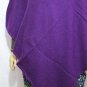 100% Cashmere Poncho - Colour 'Purple' Pashmina Poncho - Hand Made in Nepal