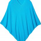 100% Cashmere Poncho - Colour 'Turquoise' Pashmina Poncho - Hand Made in Nepal