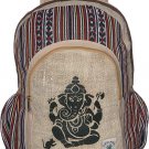 Multi Pocket Hemp Rucksack Backpack (Ganesh) -Fashion Cute Travel School College