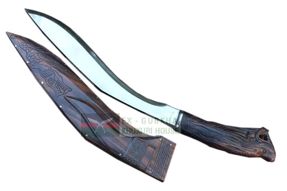 16" Blade Artistic Sheath Dragon Handle Khukuri - Traditional Machete Kukri