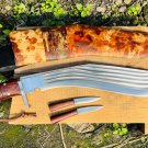 16-Inch 5 Fuller Heavy Duty Fixed Blade Kukri-Gorkha Khukur- Military Kukri Knif