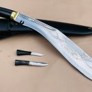 EGKH-14 inch hand forged Bhojpure dubble dragon/temple engraved Kukri-Historical
