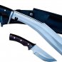 16" Blade American Eagle EUK Kukri- Railroad Iron EGKH Hand Forged Khukuri Knife