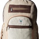 100% Pure Hemp Multi Pocket Backpack with Laptop Sleeve - Fashion Cute Travel