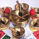 Chakra Healing Tibetan Singing Bowl - Set of 7 - Hand Hammered Tibetan Meditatio