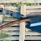 12 Inch Hand Forged Carbon Steel Viking Axe-Wood Chopper Axe,Axe with Leather