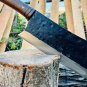 12 Inch Hand Forged Carbon Steel Viking Axe-Wood Chopper Axe,Axe with Leather