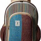 Pure Hemp Stripe Handmade Himlayan Backpack (THC Free) with Laptop Sleeve