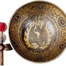 Singing Bowl Nepal -12 Inches Master Healing"Buddha Shakti Carved Singing Bowl