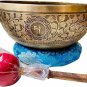 Singing Bowl Nepal -12 Inches Master Healing"Buddha Shakti Carved Singing Bowl