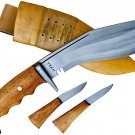 Authentic Gurkha Kukri Knife - 8" Blade Iraqi Angkhola Kukri with White Leather