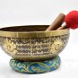 10" Yogi singing bowls Nepal - Tibetan Mantra carved healing meditation bowls
