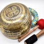 10" Yogi singing bowls Nepal - Tibetan Mantra carved healing meditation bowls