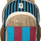 Pure Hemp Unisex Striped Backpack School Work Festivals Traveling Hiking