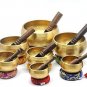 singing bowl set of 7 - Tibetan singing bowl set-handmade singing bowl set