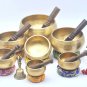 singing bowl set of 7 - Tibetan singing bowl set-handmade singing bowl set