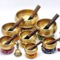 singing bowl set of 7 - Tibetan singing bowl set-handmade singing bowl set