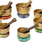 Chakra Healing Tibetan Bronze Singing Bowl 7 Sets of Meditation Bowls From Nepal