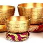 Chakra Healing Tibetan Bronze Singing Bowl 7 Sets of Meditation Bowls From Nepal