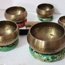 Singing Bowl Nepal-Beaten Tibetan Singing Bowl Set of 5 Hand Hammered - Buddhist