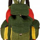 30% SALE OFF - Pure Hemp Rasta Stripe Shoulder Backpack - Fashion School College