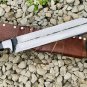 15" Viking Seax, High Carbon Steel, Handguard , Leather Sheath,Gift for him