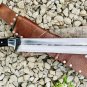 15" Viking Seax, High Carbon Steel, Handguard , Leather Sheath,Gift for him
