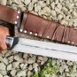15" Viking Seax, High Carbon Steel, Handguard , Leather Sheath,Gift for him