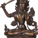 Authentic 6" Manjushri Statue The Bodhisattva of keen Awareness in Buddhism