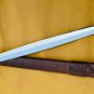 30" straight long sword-Hand Forged VIKING SWORD-Balance-Oil tempered -hand made