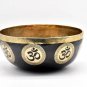 12 inches Hindu Mantra OM Carved Singing Bowls - Large Healing Mantra Sound