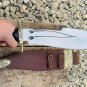 12 Inches Survival Bowie Knife-Carbon steel blade-Full tang Blocker handle