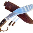 14 Inches Blade 5 Fullers Full Tang Rose Wood Handle Kukri - 100% Handmade